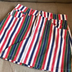 Rainbow Stripes Mini Skirt